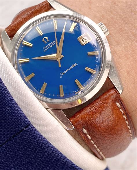 ladies omega seamaster blue dial|omega seamaster blue dial vintage.